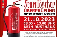 Feuerlöscher Überprüfung am 21.10.2023